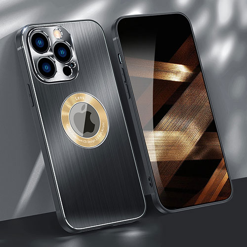Luxury Aluminum Metal Cover Case M08 for Apple iPhone 14 Pro Max Black