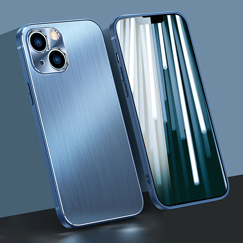Luxury Aluminum Metal Cover Case M09 for Apple iPhone 13 Mini Blue