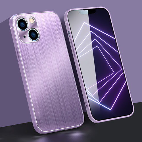 Luxury Aluminum Metal Cover Case M09 for Apple iPhone 13 Mini Purple