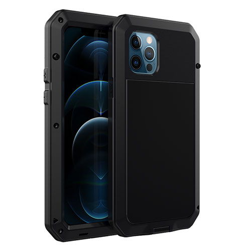 Luxury Aluminum Metal Cover Case N01 for Apple iPhone 12 Pro Black