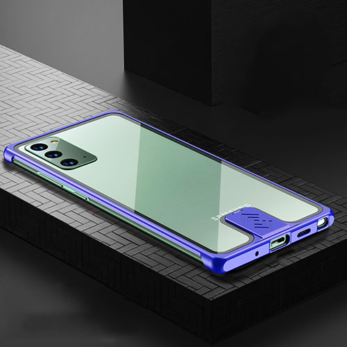 Luxury Aluminum Metal Cover Case N03 for Samsung Galaxy Note 20 5G Blue