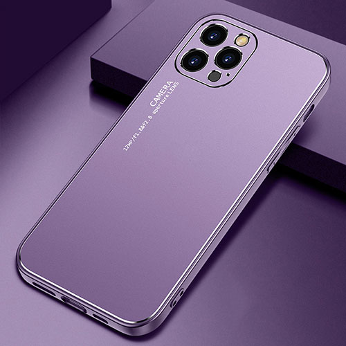 Luxury Aluminum Metal Cover Case N04 for Apple iPhone 12 Pro Max Purple