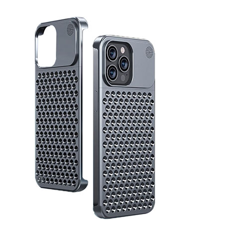 Luxury Aluminum Metal Cover Case QC1 for Apple iPhone 13 Pro Black