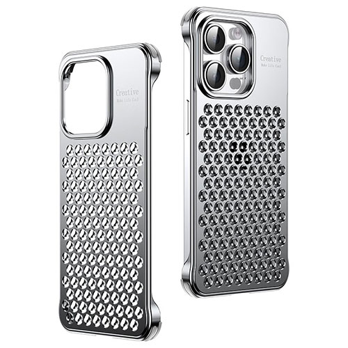 Luxury Aluminum Metal Cover Case QC1 for Apple iPhone 13 Pro Silver