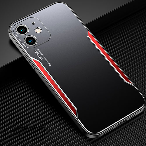 Luxury Aluminum Metal Cover Case T01 for Apple iPhone 12 Mini Red