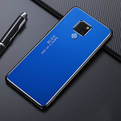 Luxury Aluminum Metal Cover Case T01 for Huawei Mate 20 Blue