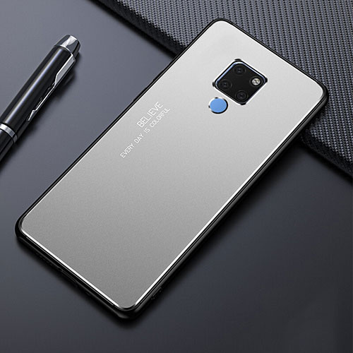 Luxury Aluminum Metal Cover Case T01 for Huawei Mate 20 Silver