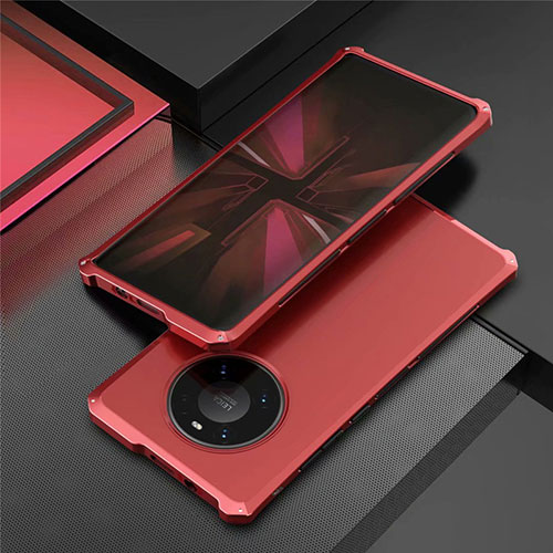 Luxury Aluminum Metal Cover Case T01 for Huawei Mate 40 Pro Red
