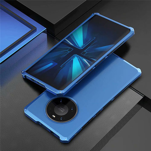Luxury Aluminum Metal Cover Case T01 for Huawei Mate 40E Pro 4G Blue