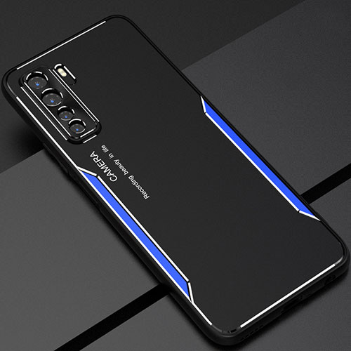 Luxury Aluminum Metal Cover Case T01 for Huawei P40 Lite 5G Blue
