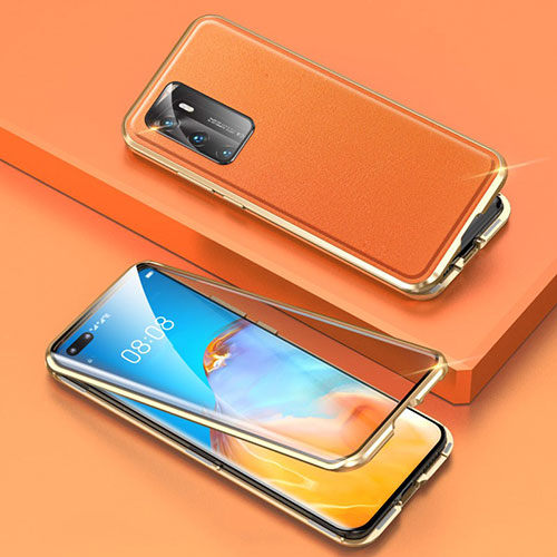 Luxury Aluminum Metal Cover Case T01 for Huawei P40 Orange