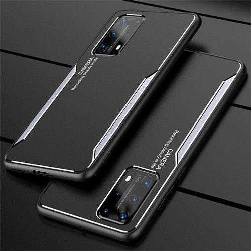 Luxury Aluminum Metal Cover Case T01 for Huawei P40 Pro+ Plus Silver
