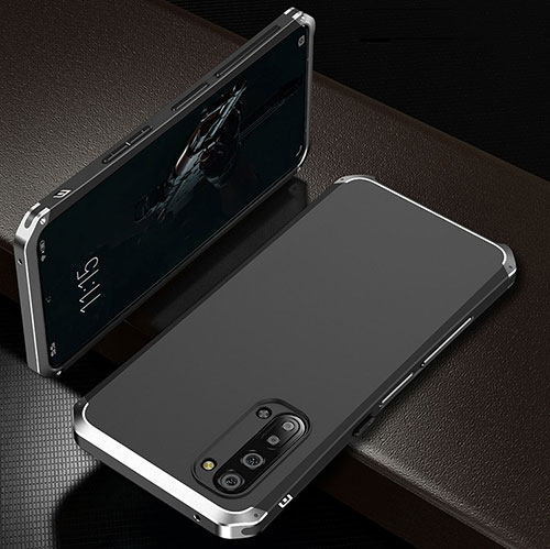 Luxury Aluminum Metal Cover Case T01 for Oppo Find X2 Lite Silver