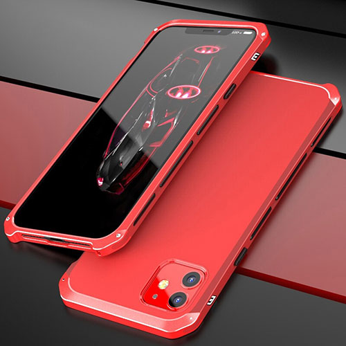 Luxury Aluminum Metal Cover Case T02 for Apple iPhone 11 Red
