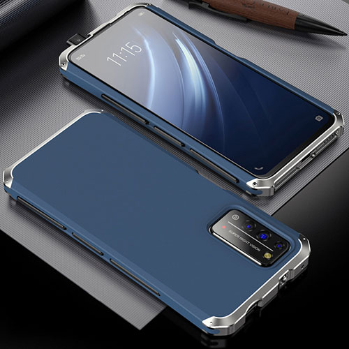 Luxury Aluminum Metal Cover Case T02 for Huawei Honor X10 5G Blue