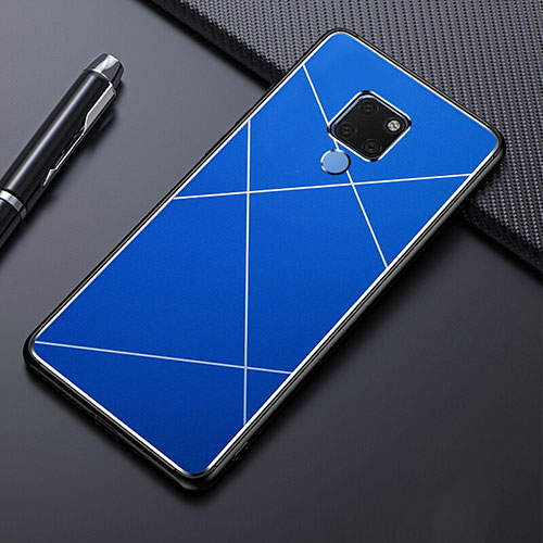 Luxury Aluminum Metal Cover Case T02 for Huawei Mate 20 Blue