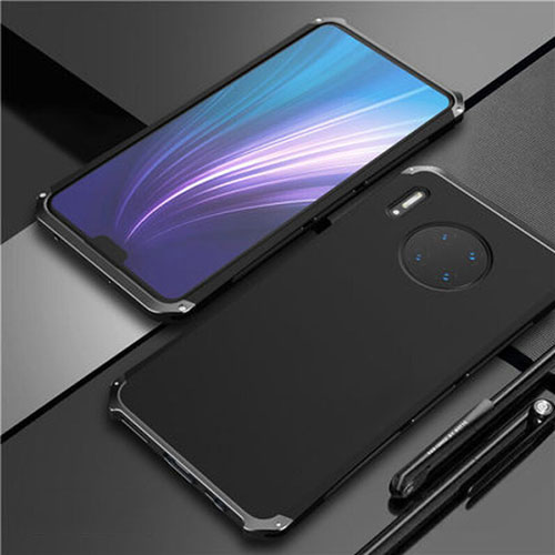 Luxury Aluminum Metal Cover Case T02 for Huawei Mate 30 Pro 5G Black