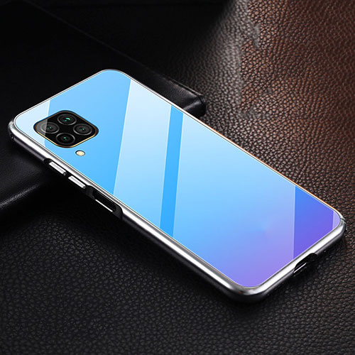 Luxury Aluminum Metal Cover Case T02 for Huawei P40 Lite Sky Blue
