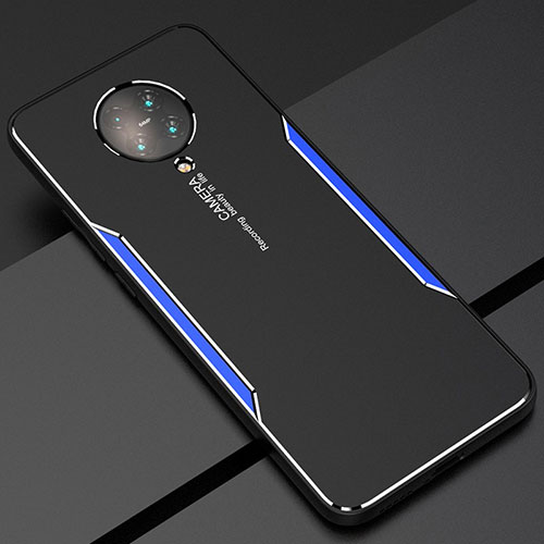 Luxury Aluminum Metal Cover Case T02 for Xiaomi Poco F2 Pro Blue