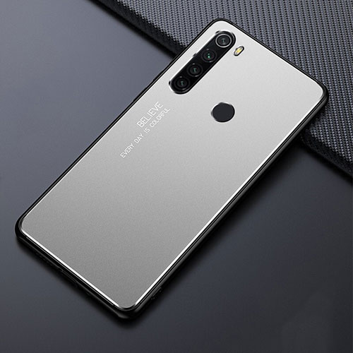 Luxury Aluminum Metal Cover Case T02 for Xiaomi Redmi Note 8 Silver