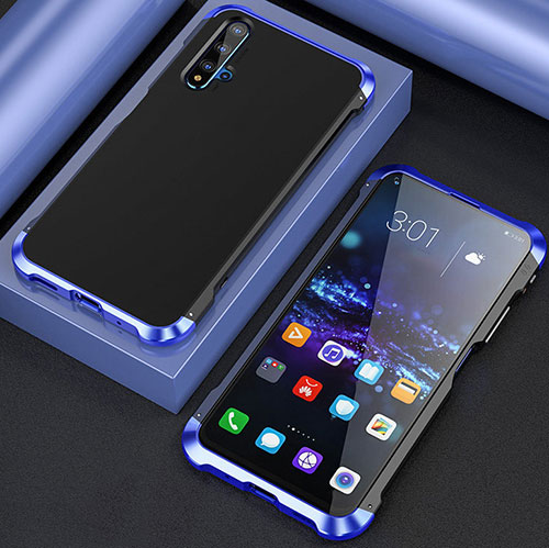 Luxury Aluminum Metal Cover Case T03 for Huawei Honor 20S Blue