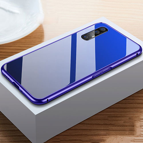 Luxury Aluminum Metal Cover Case T03 for Oppo Find X2 Neo Blue