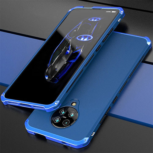 Luxury Aluminum Metal Cover Case T03 for Xiaomi Poco F2 Pro Blue