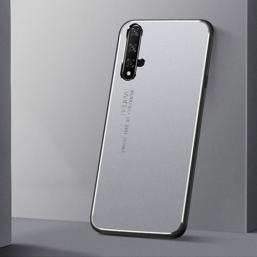 Luxury Aluminum Metal Cover Case T04 for Huawei Honor 20 Silver