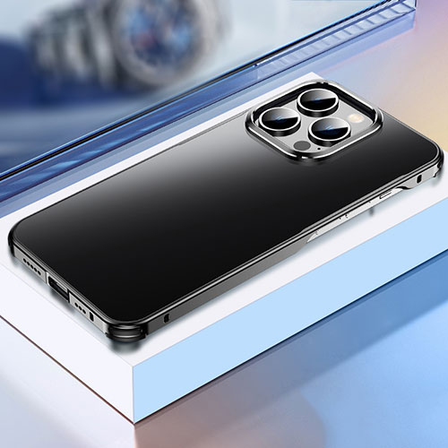 Luxury Aluminum Metal Cover Case TB1 for Apple iPhone 13 Pro Max Black