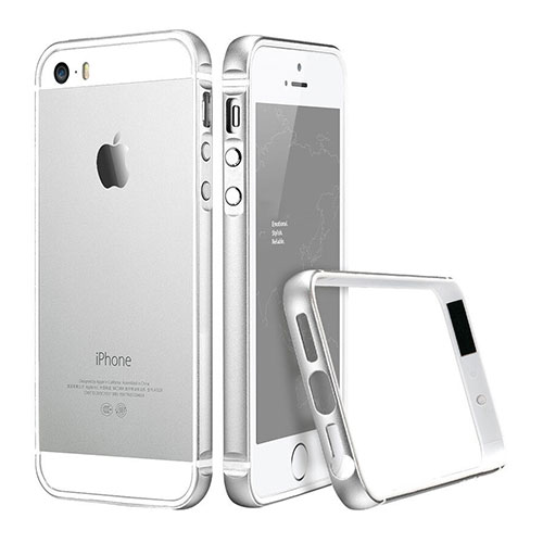 Luxury Aluminum Metal Frame Case for Apple iPhone 5 Silver