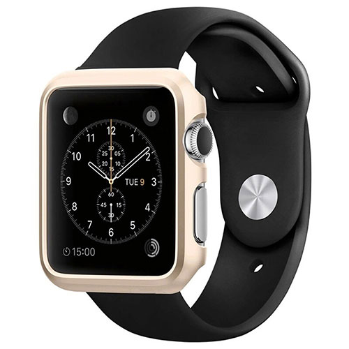 Luxury Aluminum Metal Frame Cover C01 for Apple iWatch 2 42mm Gold