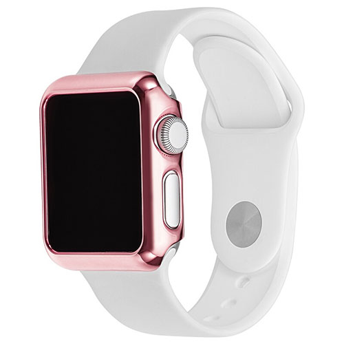 Luxury Aluminum Metal Frame Cover C03 for Apple iWatch 2 38mm Pink