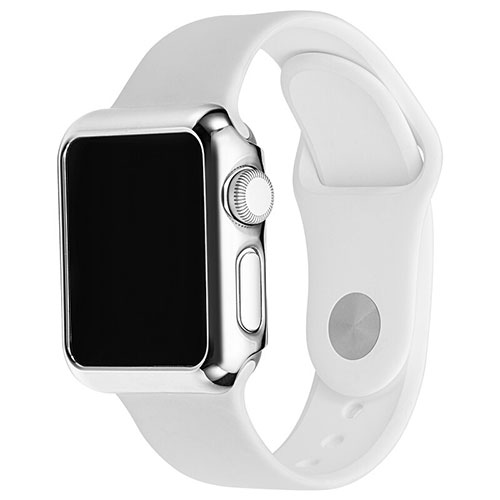 Luxury Aluminum Metal Frame Cover C03 for Apple iWatch 38mm Silver