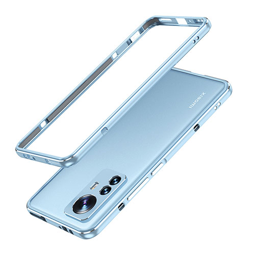 Luxury Aluminum Metal Frame Cover Case A01 for Xiaomi Mi 12 Pro 5G Blue