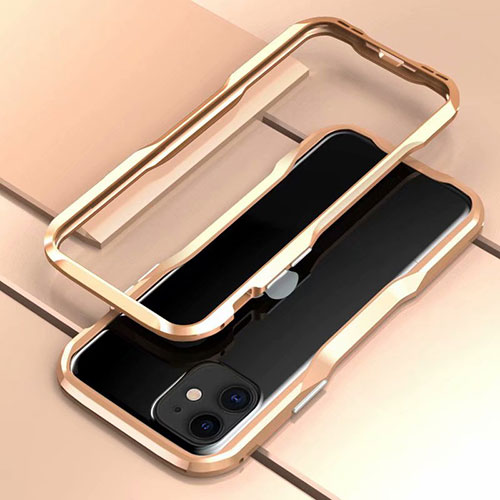Luxury Aluminum Metal Frame Cover Case for Apple iPhone 11 Gold
