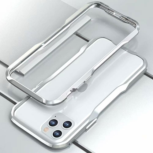 Luxury Aluminum Metal Frame Cover Case for Apple iPhone 11 Pro Max Silver