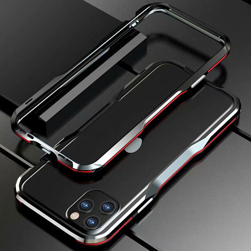 Luxury Aluminum Metal Frame Cover Case for Apple iPhone 11 Pro Red and Black