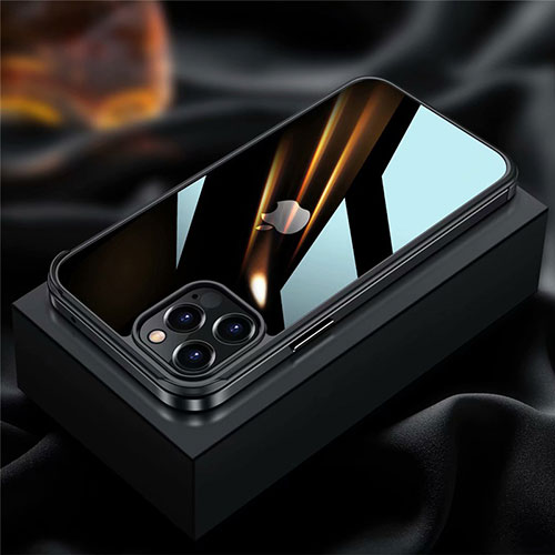 Luxury Aluminum Metal Frame Cover Case for Apple iPhone 12 Pro Black