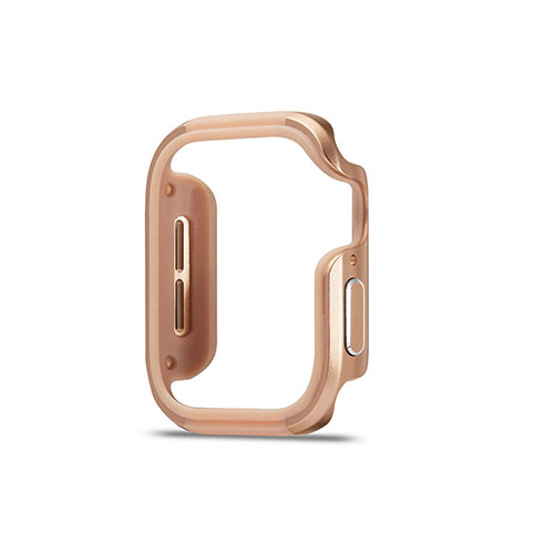 Luxury Aluminum Metal Frame Cover Case for Apple iWatch 5 44mm Gold