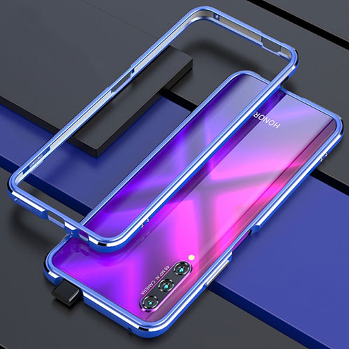 Luxury Aluminum Metal Frame Cover Case for Huawei Honor 9X Pro Blue