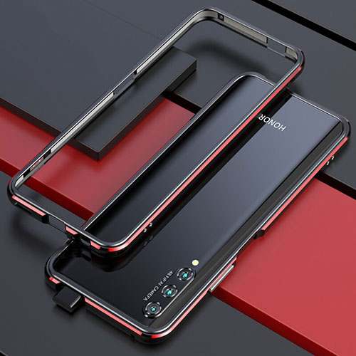 Luxury Aluminum Metal Frame Cover Case for Huawei Honor 9X Pro Red and Black