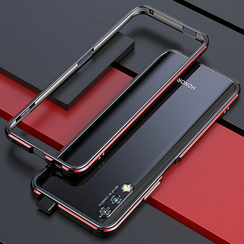 Luxury Aluminum Metal Frame Cover Case for Huawei Honor 9X Red and Black