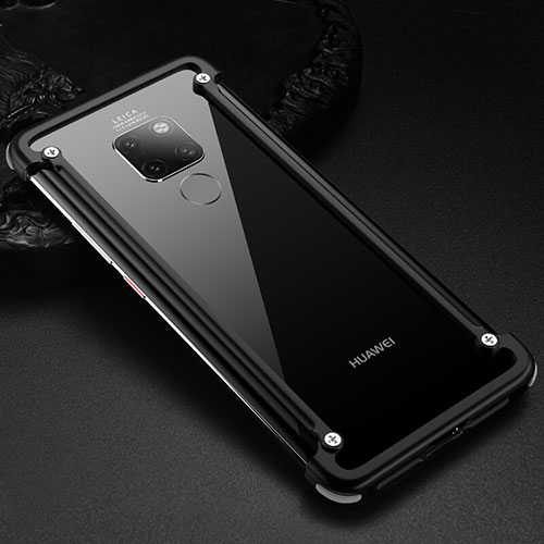 Luxury Aluminum Metal Frame Cover Case for Huawei Mate 20 Black