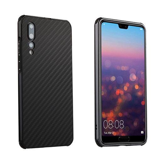 Luxury Aluminum Metal Frame Cover Case for Huawei P20 Pro Black