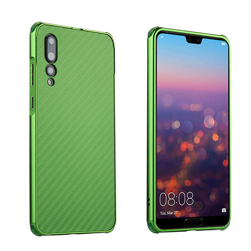Luxury Aluminum Metal Frame Cover Case for Huawei P20 Pro Green