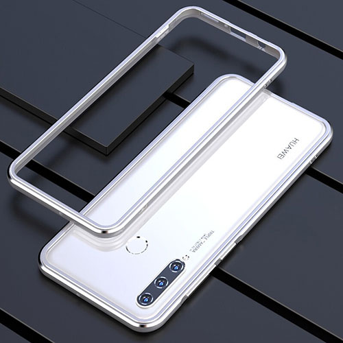 Luxury Aluminum Metal Frame Cover Case for Huawei P30 Lite Silver