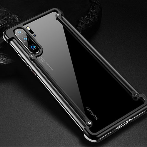 Luxury Aluminum Metal Frame Cover Case for Huawei P30 Pro Black