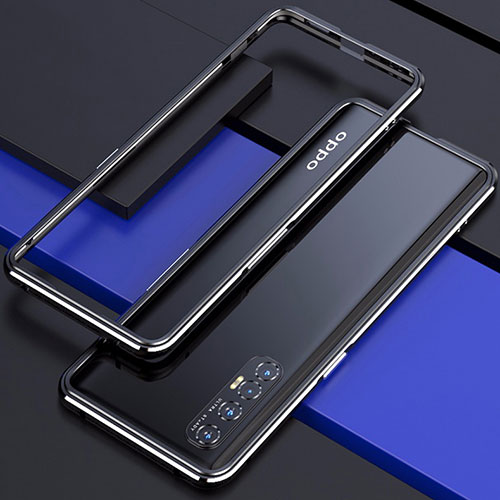 Luxury Aluminum Metal Frame Cover Case for Oppo Find X2 Neo Black