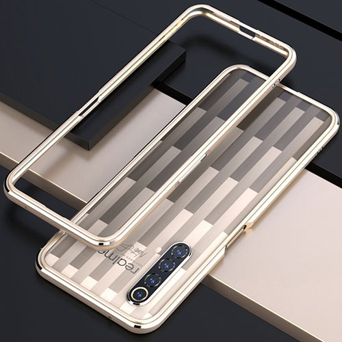 Luxury Aluminum Metal Frame Cover Case for Realme X50 5G Gold