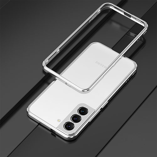 Luxury Aluminum Metal Frame Cover Case for Samsung Galaxy S21 FE 5G Silver